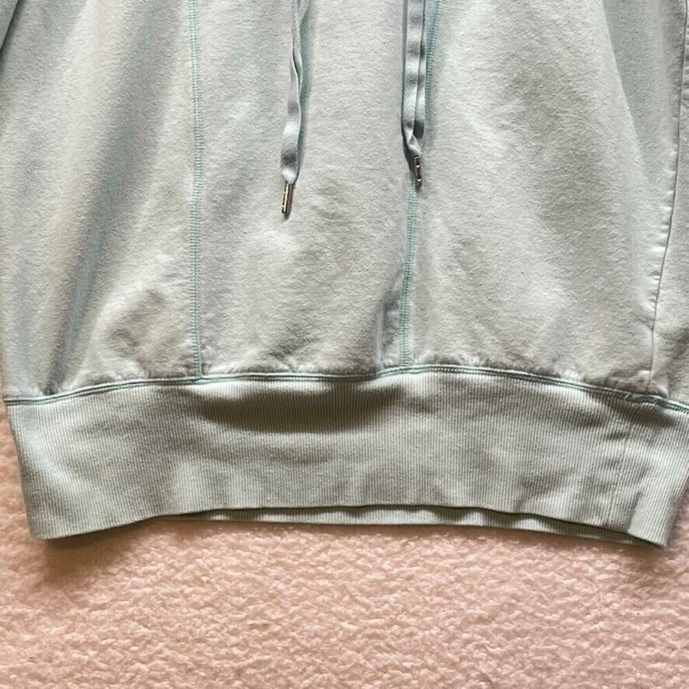 Zella Womens Cowl Neck Sweatshirt Large Mint Green Drawstring Pullover Athletic - Picture 5 of 11
